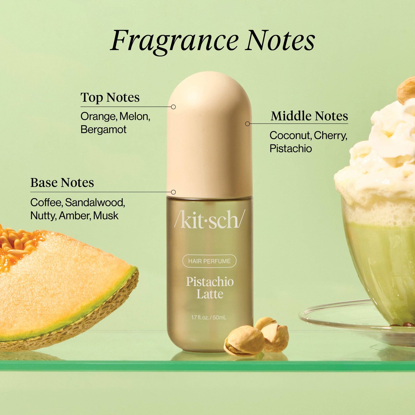 Kitsch Seaside Latte Hair Perfume Duo Pistachio Latte & Amber Shores - Image 4