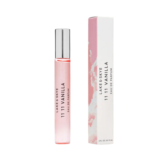 Lake & Skye 11 11 Vanilla perfume bottle and packaging on a white background
