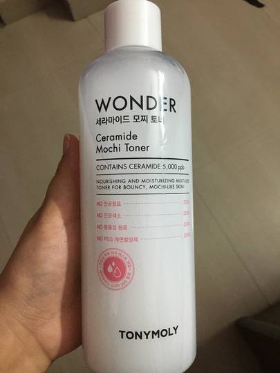 Tonymoly Wonder Ceramide Mochi Toner - 500 ml (Image 9)