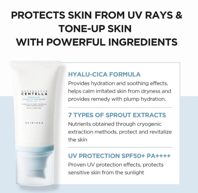 Mini Skin1004 HYALU-CICA Water-Fit Sun Serum SPF 50+ PA++++ | 15ml - Default Title (Image 3)