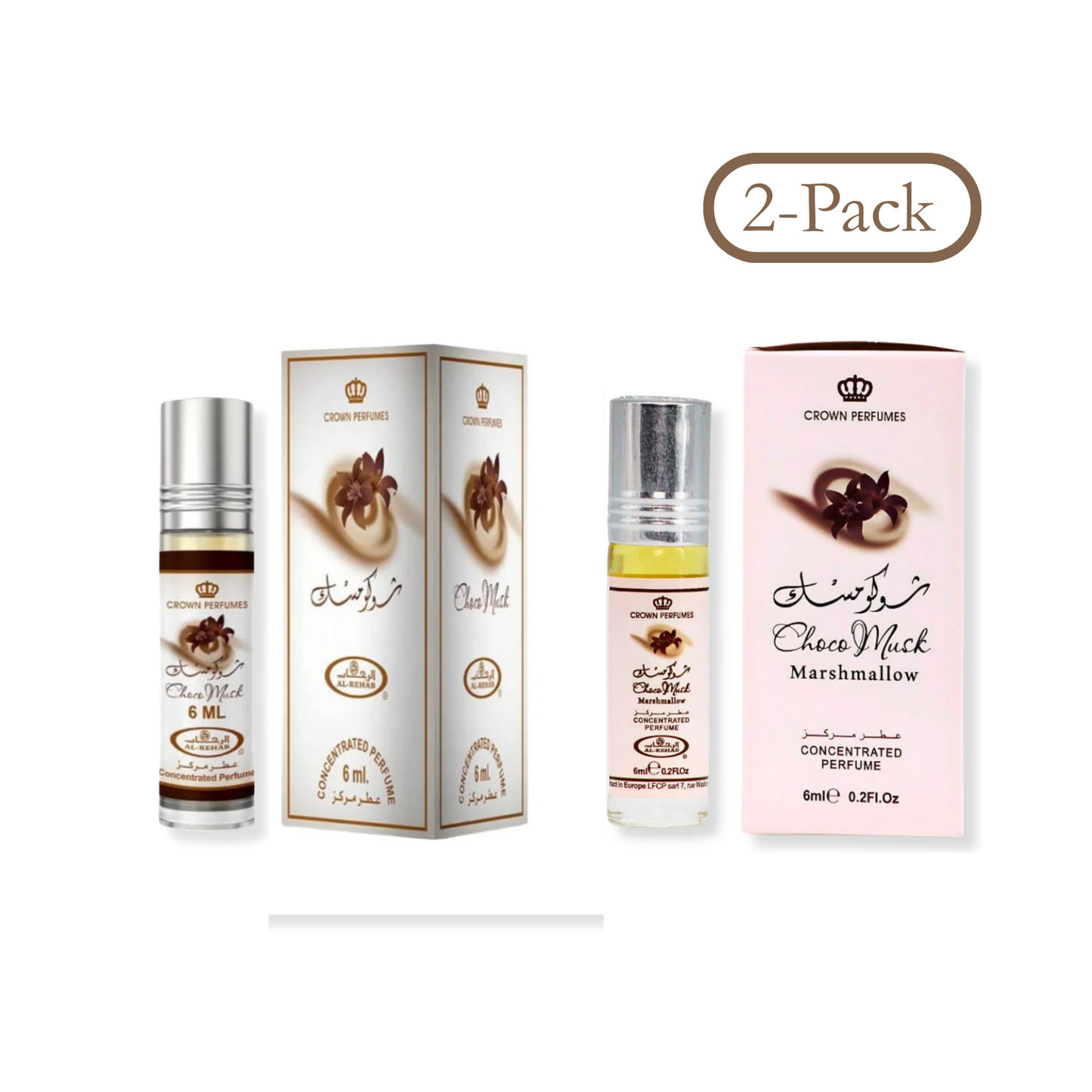 Al Rehab Choco Musk & Marshmallow Perfume Oil Bundle - exclusive price at wehitpan