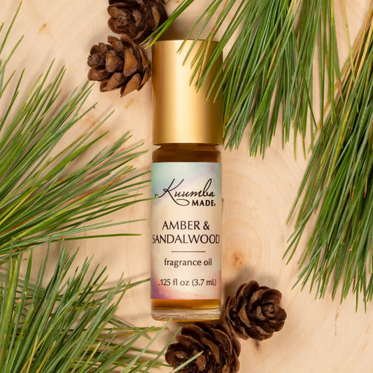Kuumba Made Amber & Sandalwood Fragrance Oil - Mini Rollerball 0.125 oz - 0.125 oz Roll-On (Image 2)