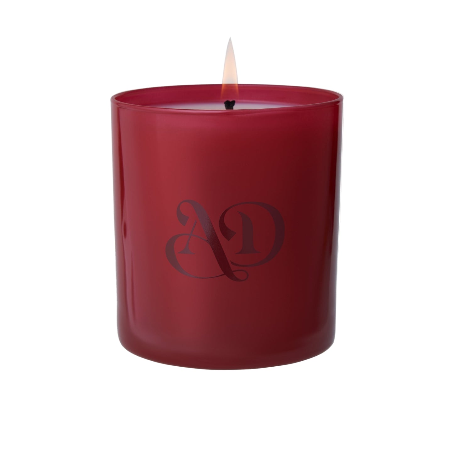 appledoll candle red with embellishment on white background