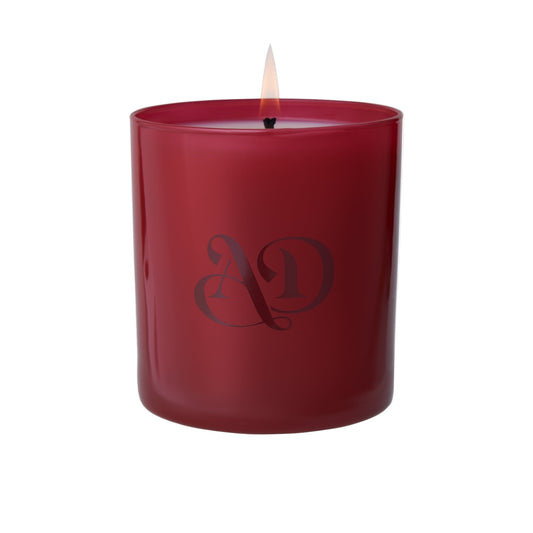 appledoll candle red with embellishment on white background