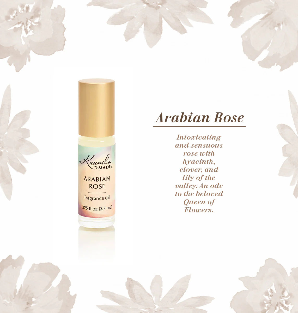 Kuumba Made Arabian Rose Fragrance Oil - Mini Rollerball 0.125 oz - 0.125 oz Roll-On (Image 2)