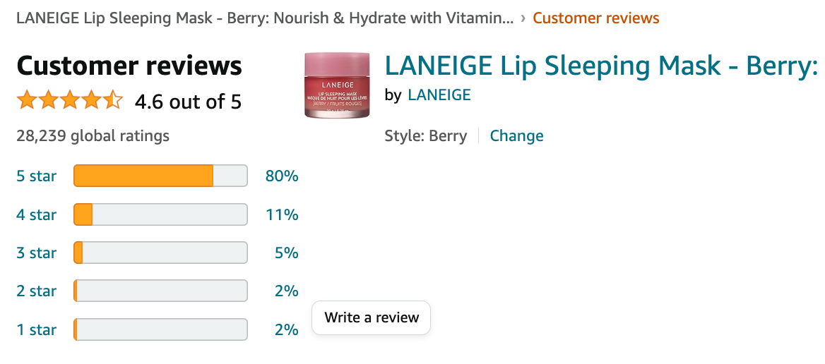 Mini Laneige Lip Sleeping Mask Intense Hydration with Vitamin C | 5 grams - Default Title (Image 12)