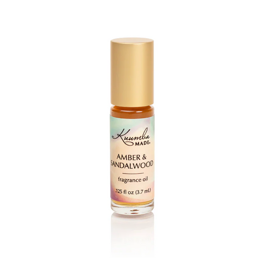 Kuumba Made Amber & Sandalwood Fragrance Oil - Mini Rollerball 0.125 oz - 0.125 oz Roll-On (Image 1)