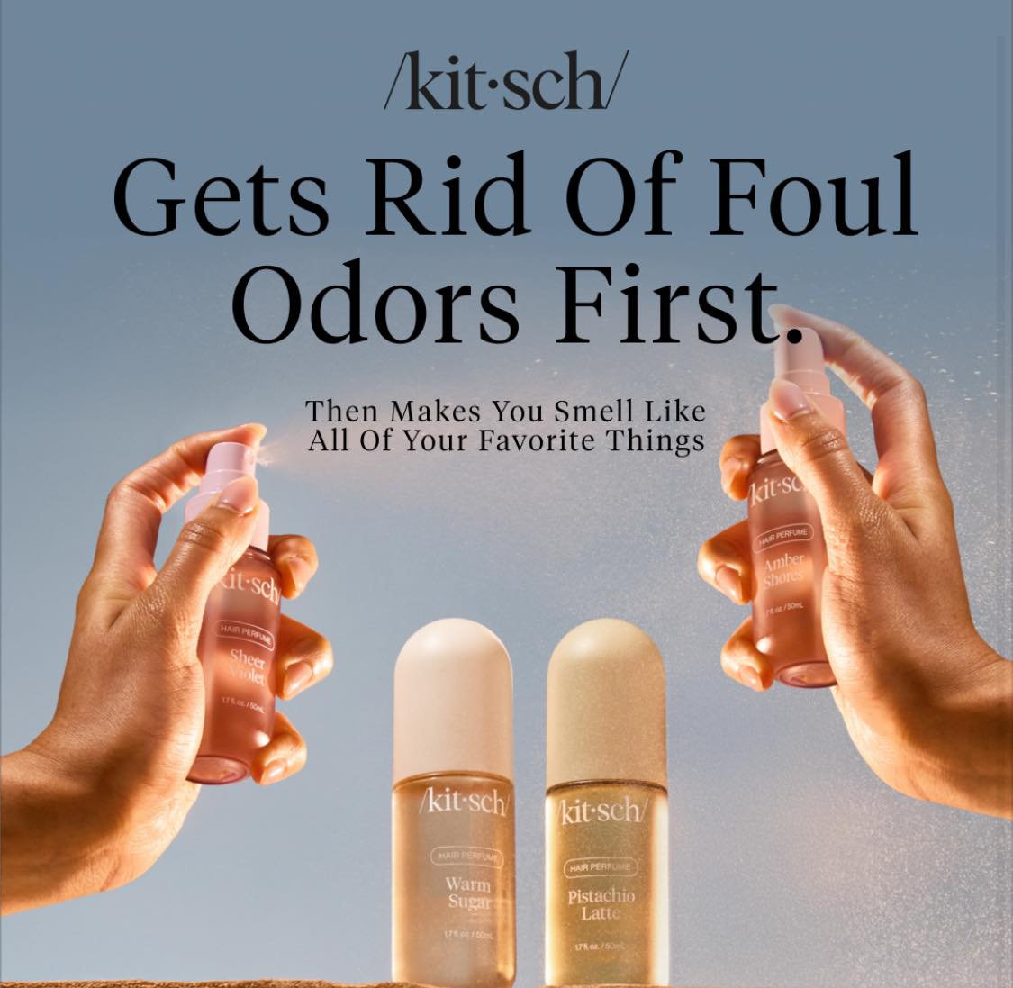 Kitsch Seaside Latte Hair Perfume Duo Pistachio Latte & Amber Shores - Image 14