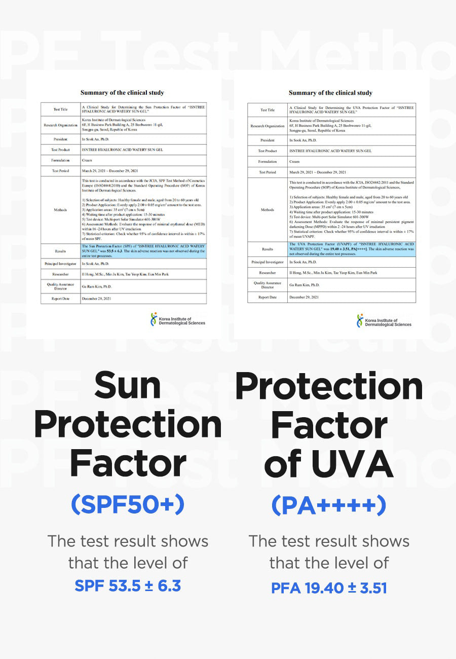 Mini ISNTREE Hyaluronic Acid Watery Facial Skincare Uv Sunscreen SPF50+PA+++ | 10ml - 10ml Travel Size (Image 8)
