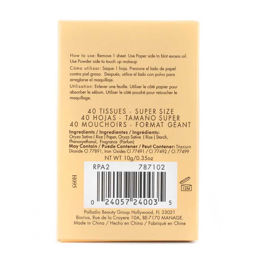 Palladio Rice Paper Double-Sided Blotting Tissues – Oily Skin Approved! - Translucent (Image 3)