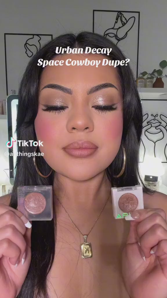 Moira Chroma Light Shadows palette, luminous summer makeup, cruelty-free, Nikkie Tutorials approved on TikTok, Urban Decay space cowboy dupe swatches