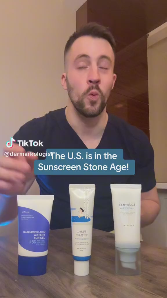 Mini HYALU-CICA Water-Fit Sun Serum SPF 50+ PA++++ wehitpan, not available at sephora or ulta, product photo, tiktok review dermatologist