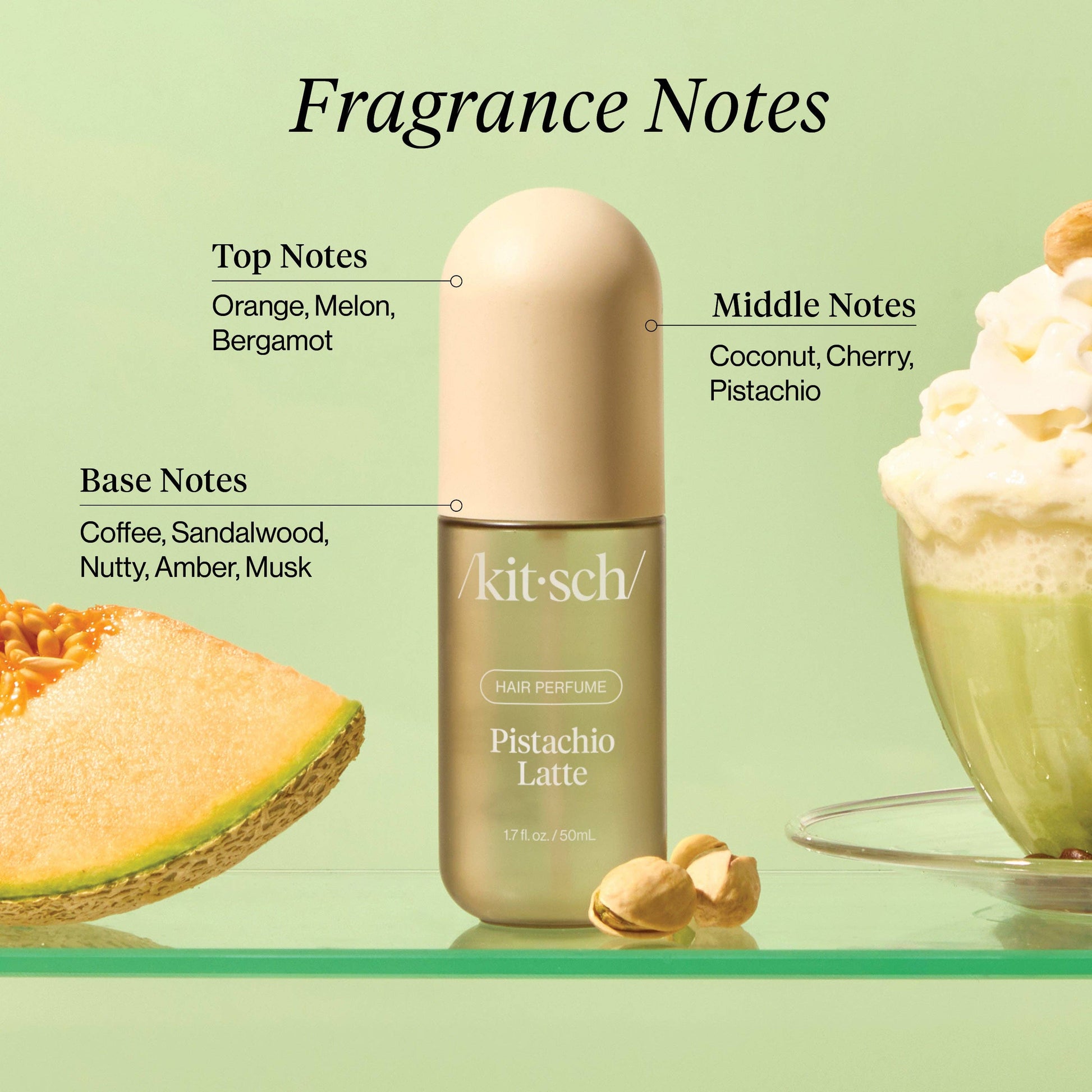 Kitsch Seaside Latte Hair Perfume Duo  Pistachio Latte & Amber Shores - Image 4