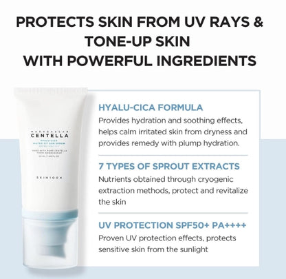 Mini HYALU-CICA Water-Fit Sun Serum SPF 50+ PA++++ wehitpan, not available at sephora or ulta, product photo ingredients