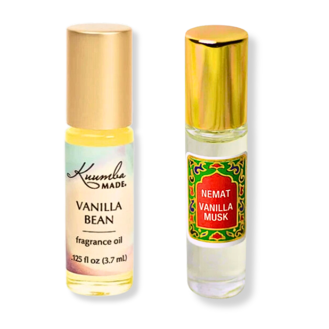 Wehitpan Mini Vanilla Perfume Oil Bundle — Nemat Vanilla Musk & Kuumba Made Vanilla Bean ($25 value)