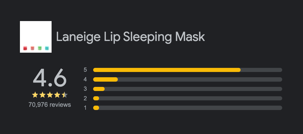 Mini Lip Sleeping Mask Intense Hydration with Vitamin C travel size wehitpan exclusive, product photo, 3 grams 4.6 google customer reviews