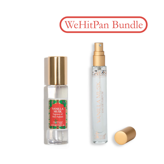 Nemat Vanilla Musk Bundle Perfume Oil — travel-size eau de parfum and oil rollerball discount price at Wehitpan