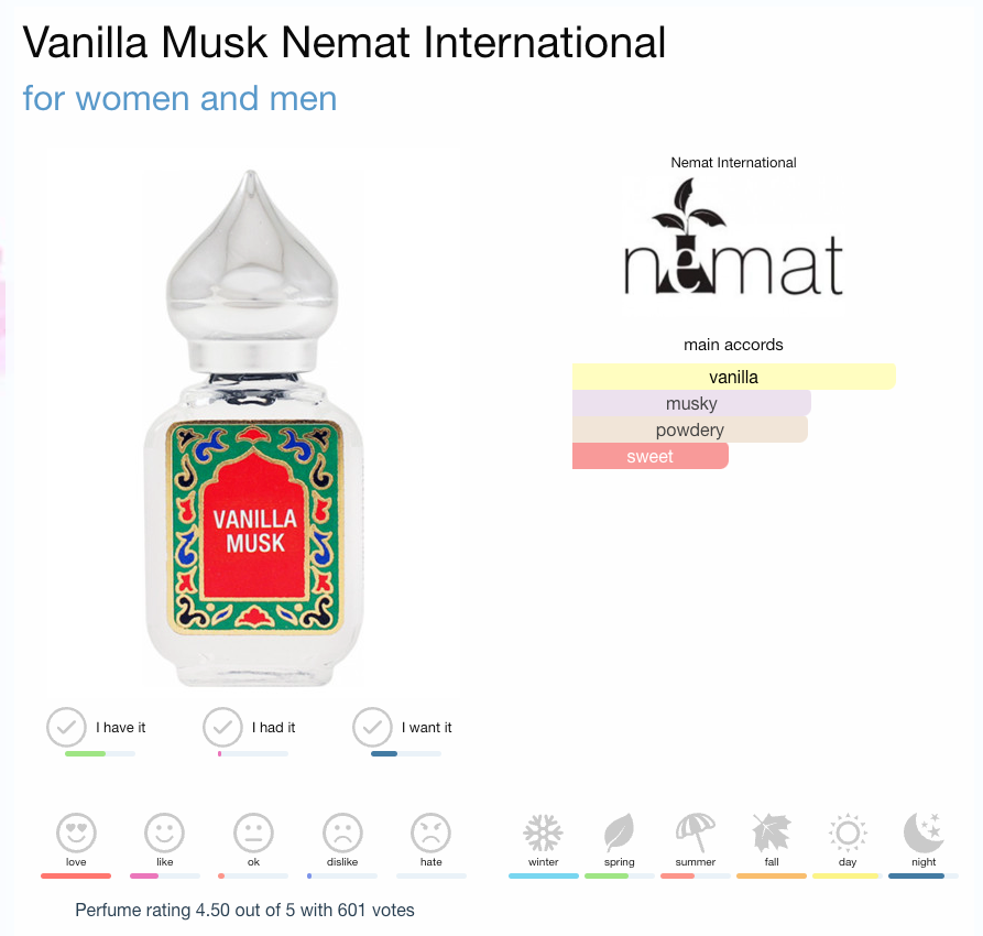 Nemat Vanilla Musk Fragrance Oil, rich and musky scent, long-lasting perfume oil, luxurious personal aroma, available at wehitpan.com, Tiktok approved, Fragrantica