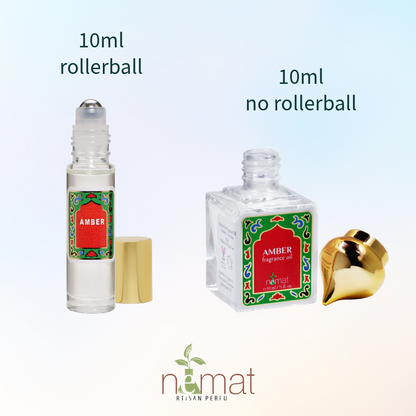 Nemat Amber Fragrance Oil, rich and musky scent, long-lasting perfume oil, luxurious personal aroma, available at wehitpan.com, Tiktok approved, rollerball