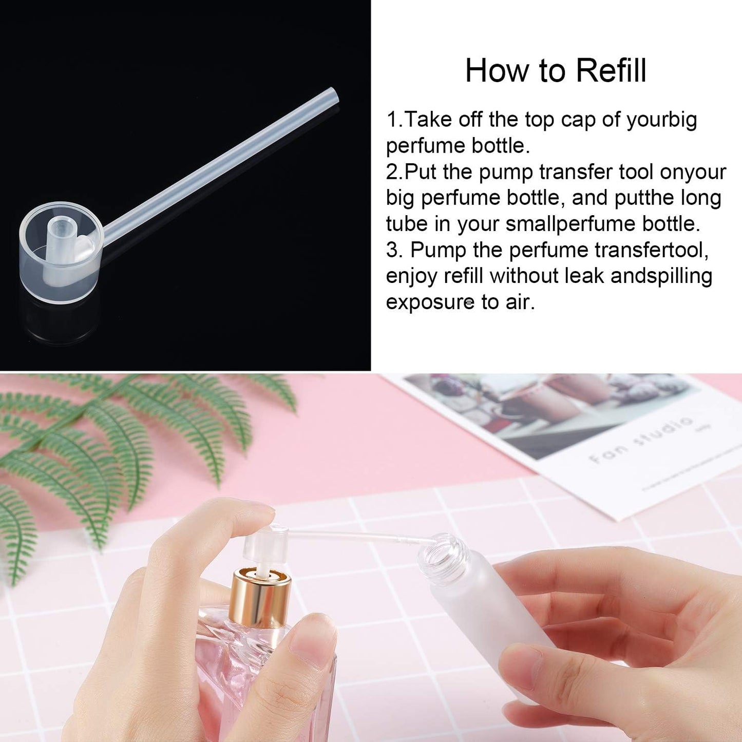 Perfume Dispenser Pump - Transfer Tool For Travel Perfume Spray Bottles