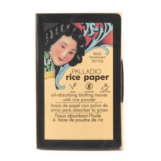 Palladio Rice Paper Double-Sided Blotting Tissues — Oily Skin Approved!