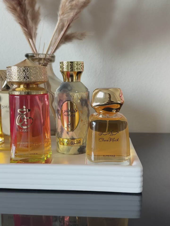 choco musk al rehab on a perfume table collection